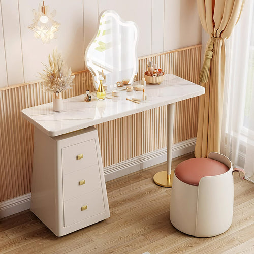 Charlotte Cream Dressing Table with LED Mirror