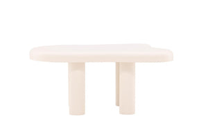 Mmilo Strömstad Sofa Table 100x71 cm – White MDF Coffee Table, Modern Nordic Design for Living Room