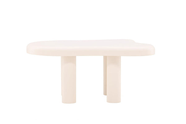 Mmilo Strömstad Sofa Table 100x71 cm – White MDF Coffee Table, Modern Nordic Design for Living Room