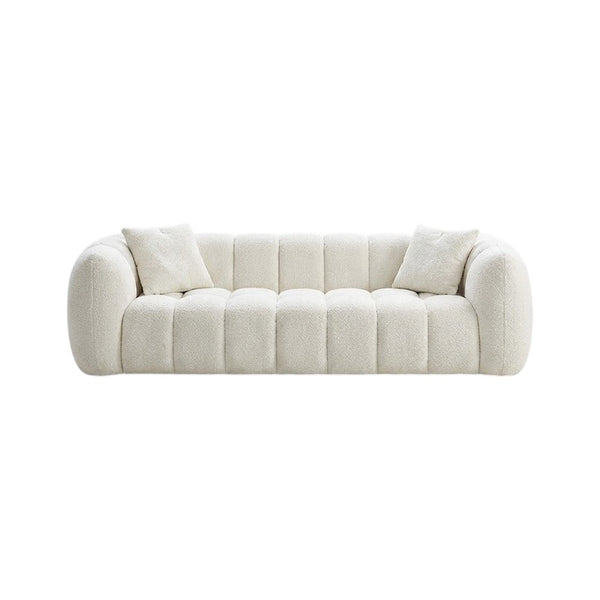 Winslow Pumpin Boucle Sofa – Modern Two Seater & Three Seater Couch, High Resilience Foam Comfort Living Room Sofa, Contemporary Upholstered Lounge Sofa Set