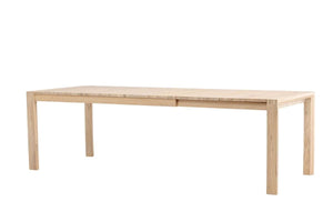 Slider Extendable Dining Table – Whitewash Finish, 170+40+40cm Modern 10-Seater