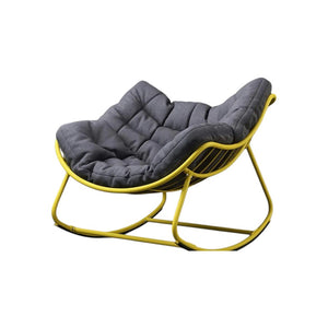 Seattle Metal Rocking Chair – Indoor & Outdoor Garden Rocker Chair, Contemporary Patio Lounge Seating (Green, Black, Yellow)