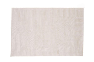 Vince Solar Rectangular Rug 290x200 cm | White Modern Low-Pile Rug