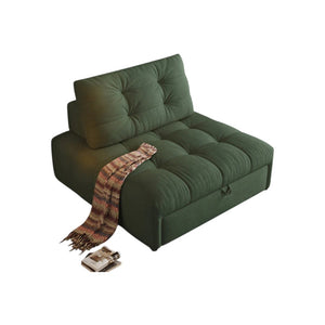 Alhassan 2-in-1 Sleeper Armchair Bed – Convertible Single Seater Sofa Bed, Leathaire Upholstered Folding Lounge Chair with High Density Foam, Modern Space-Saving Design (White, Grey, Green, Orange)