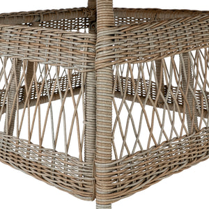 Provence Collection Outdoor 4-Seater Round Dining Set with Weather-Resistant Frame, Powder-Coated Finish, and Contemporary Design - My Store
