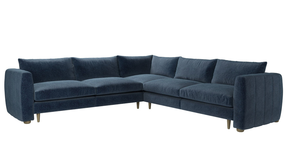 Tiffany Medium Corner Sofa in Pumice House Basket Weave