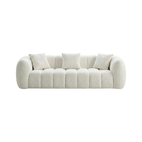 Winslow Pumpin Boucle Sofa – Modern Two Seater & Three Seater Couch, High Resilience Foam Comfort Living Room Sofa, Contemporary Upholstered Lounge Sofa Set