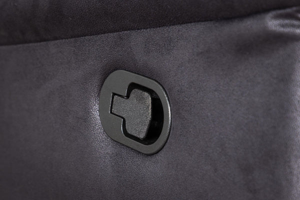 Saranda Black Recliner Armchair | Microfiber Upholstery, Adjustable Back & Footrest