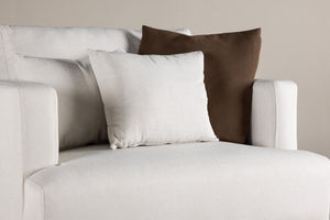 Sofia Beige Armchair | Linen-Blend Upholstery with Nordic Design & Metal Legs