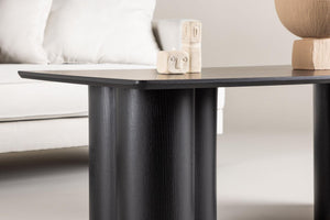 Mmilo Olivia Coffee Table 120x60 cm – Black, Modern MDF Sofa Table with Sleek Minimalist Design for Living Room