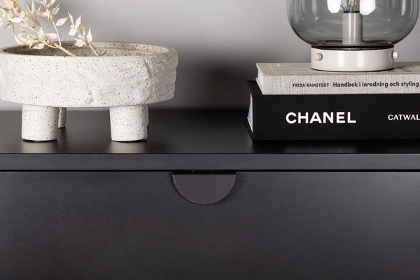 Piring 4-Drawer Black Steel Cabinet | Modern Office & Home Storage Solution