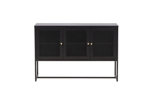 Malla Industrial Cabinet with Mesh Doors | Black Modern Storage Furniture