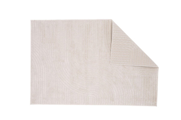 Vince Solar Rectangular Rug 340x240 cm | White Modern Low-Pile Rug