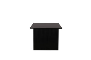 Mmilo Vail Rectangular Dining Table – 200x100 cm, Black MDF, Nordic Design, Modern Dining Table for 6–8 People