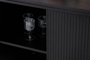 Fjällbacka High Storage Cabinet | Black Oak Scandinavian Design