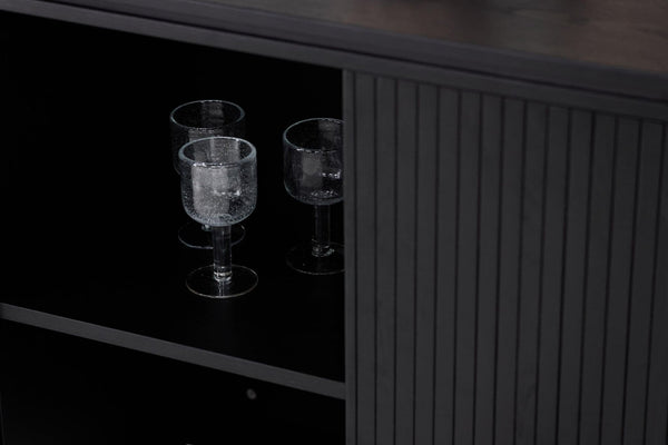 Fjällbacka High Storage Cabinet | Black Oak Scandinavian Design