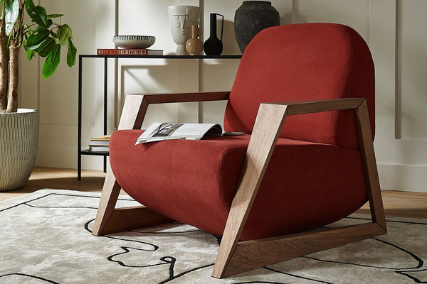 Hockney Armchair in Pumice House Basket Weave