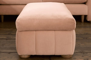 Tiffany Slim Medium Rectangular Footstool in Pumice House Basket Weave