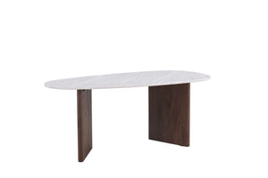 Mmilo Grönvik Oval Dining Table 180x90 cm – Light Grey, Spraystone MDF Top, Scandinavian Design