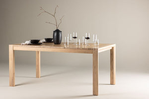 Slider Extendable Dining Table – Whitewash Finish, 170+40+40cm Modern 10-Seater