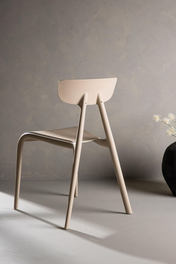 Ursholmen Dining Chair Set of 2 | Beige Scandinavian-Style Plastic Chairs
