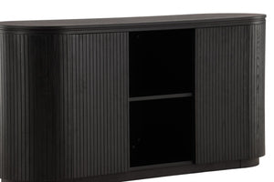 Fjällbacka High Storage Cabinet | Black Oak Scandinavian Design