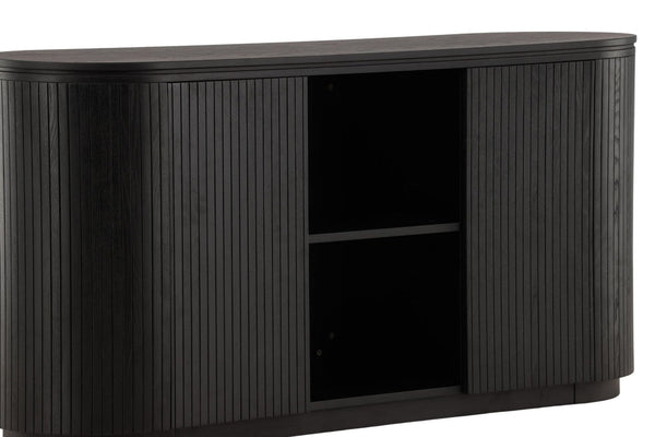 Fjällbacka High Storage Cabinet | Black Oak Scandinavian Design