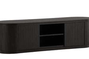 Fjällbacka Low Storage Sideboard | Black Oak MDF Veneer Scandinavian Design