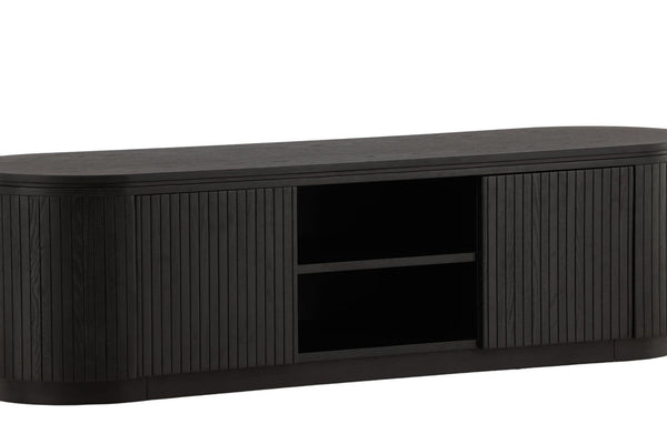 Fjällbacka Low Storage Sideboard | Black Oak MDF Veneer Scandinavian Design