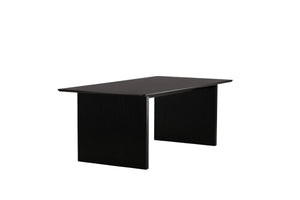 Mmilo Vail Rectangular Dining Table – 200x100 cm, Black MDF, Nordic Design, Modern Dining Table for 6–8 People