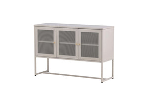 Malla Industrial Cabinet with Mesh Doors | Beige Modern Storage Furniture