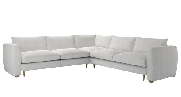 Tiffany Medium Corner Sofa in Pumice House Basket Weave