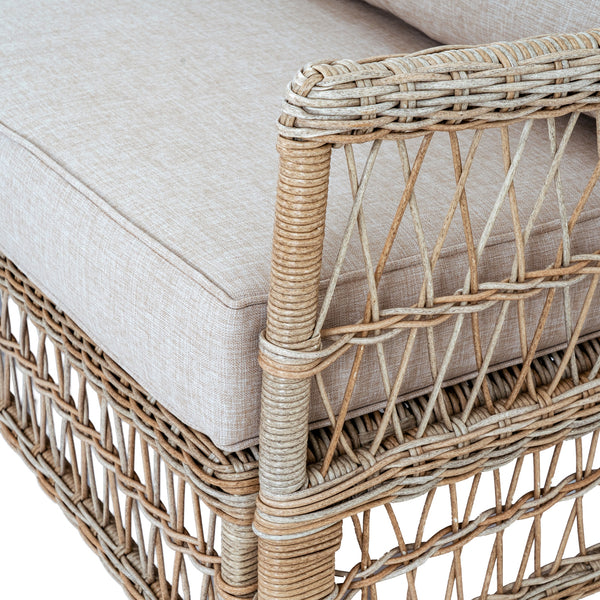 Provence Collection Outdoor 4-Seater Round Dining Set with Weather-Resistant Frame, Powder-Coated Finish, and Contemporary Design