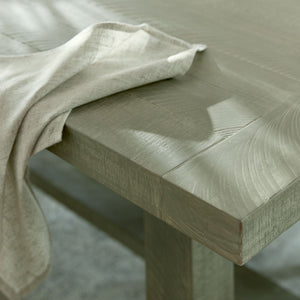 Saltaire Collection Rectangular Dining Table Handmade Grey Pine Dining Table with Contemporary Curved Design, 200cm