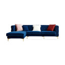 Boston Curved Arm Chaise Sofa in modern design with double-level curved arms and spacious chaise section