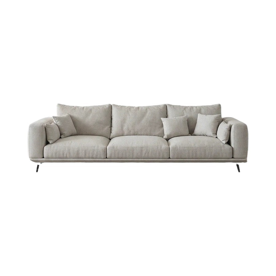 NR23 Three Seater Sofa – Modern Leathaire Upholstered Sofa Set, Contemporary Design, Comfortable Living Room Couch (Greige Colour No.15) - My Store
