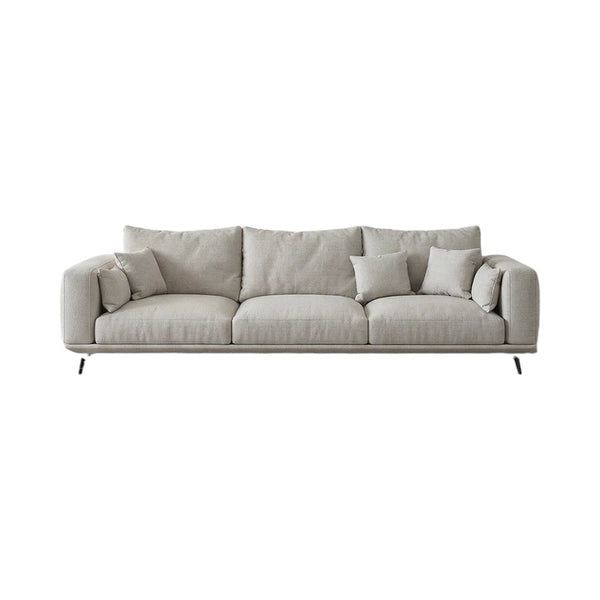 NR23 Three Seater Sofa – Modern Leathaire Upholstered Sofa Set, Contemporary Design, Comfortable Living Room Couch (Greige Colour No.15) - My Store