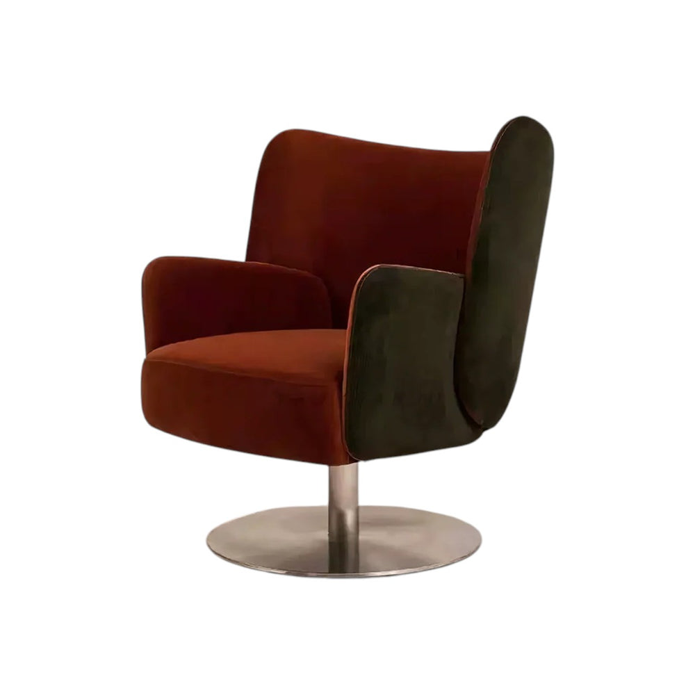 Jovanny Velvet Armchair – Contemporary Accent Chair with Stainless Steel Frame & High-Density Foam Cushioning, Modern Luxury Single Seater Lounge Chair for Living Room, Bedroom & Office – Dark Green / Caramel - My Store