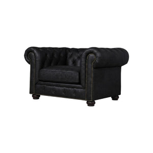 The Dorchester 3-Seater Sofa – Modern Contemporary PU Leather Upholstered Couch with Wooden Frame, Comfortable Living Room Seating (Grey, Black, Brown)