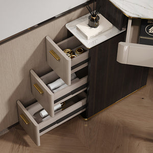 Amigo Small Corner Dressing Table with LED Mirror