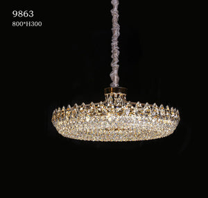 Light Empire Raindrop Crystal Chandelier Light Fixture for Living Room Foyer Entrance Dining Room Hallway Bedroom Entryway Gold Finish