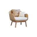 Julii Rattan Outdoor Garden Sofa Set – Single & Two Seater Patio Furniture, Modern Woven Rattan Armchair for Garden, Balcony & Outdoor Living Spaces