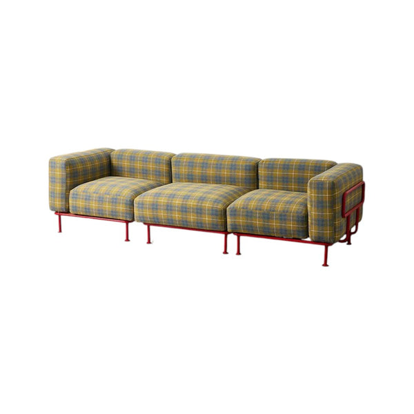 Velez Modular Linen Sofa – Contemporary 2 Seater or 3 Seater Living Room Sofa with Stainless Steel Frame, Modern Modular Couch for Home Lounge