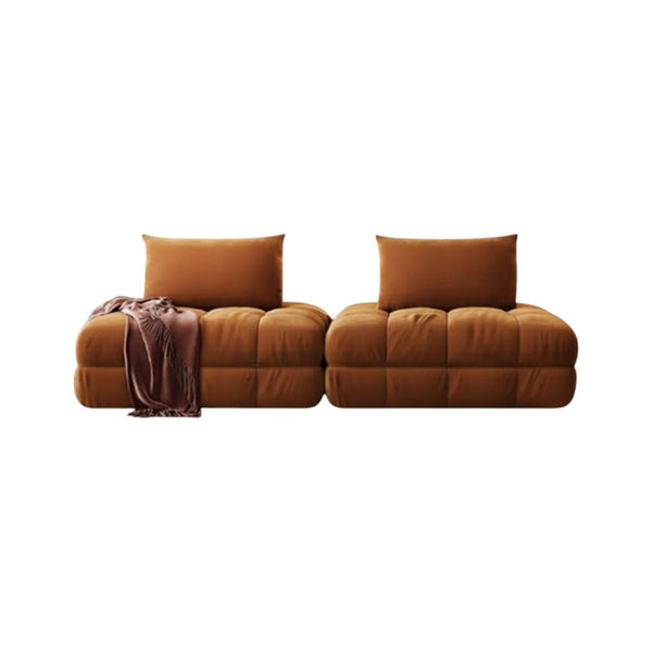 Stylish 2-seater and 3-seater modular sofa collection in French velvet