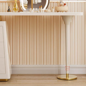 Charlotte Cream Dressing Table with LED Mirror