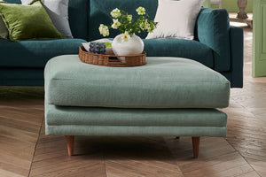 Marco Large Rectangular Footstool in Pumice House Basket Weave