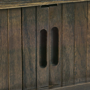 Julian Bowen Arya Coffee Table with Sliding Doors, Dark Oak Finish