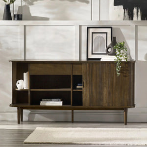 Julian Bowen Arya Dark Oak Effect Sideboard with Tambour Doors & Drawers