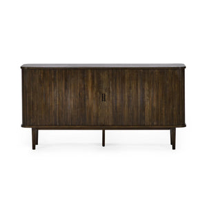 Julian Bowen Arya Dark Oak Effect Sideboard with Tambour Doors & Drawers