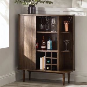 Julian Bowen Arya Wine Cabinet with Sliding Doors & Bottle Storage